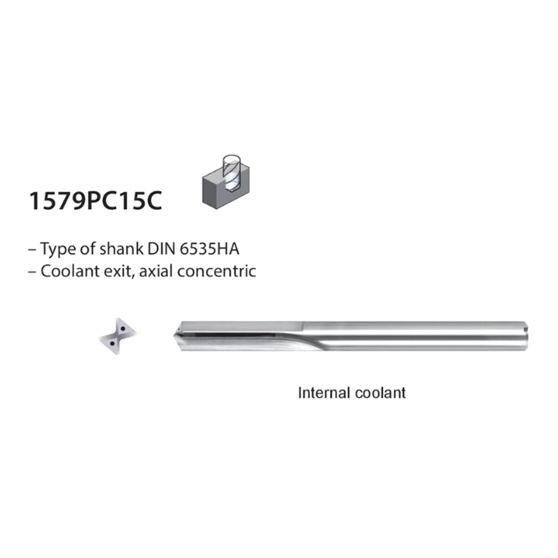 1579PC15C Straight Flute Drill For Aluminium And Cast Iron 1579PC15C Straight Flute Drill For Aluminium And Cast Iron