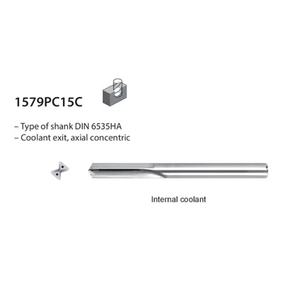1579PC15C Straight Flute Drill For Aluminium And Cast Iron
